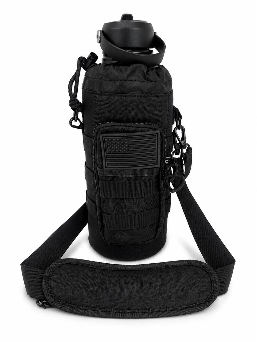 Lunchalot 84oz Insulated Stainless Steel Water Bottle Tactical Carrier Black NIB